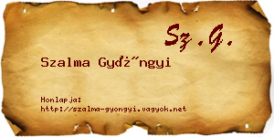 Szalma Gyöngyi névjegykártya